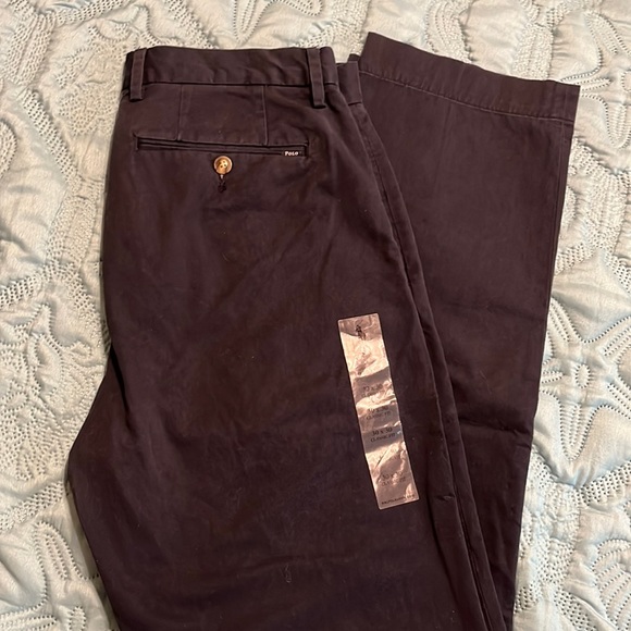 NWT NWT Mens Navy blue pants by Polo Ralph Lauren. Size 30 x 30. Classic Fit - Picture 1 of 11